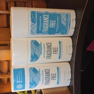 Schmidt's Deodorant Fragrance Free Natural Sensitive Skin 3.25 OZ Lot Of 3 NEW